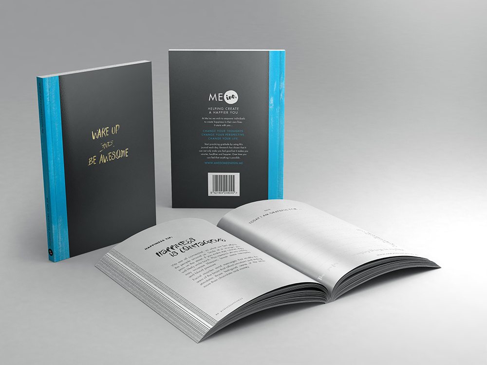 Mini gratitude journal for positive mindset and mental health 